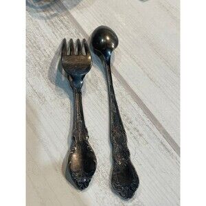 Vintage 1847 Rogers Bros Heritage Silverplate Baby Spoon Deepsilver fork